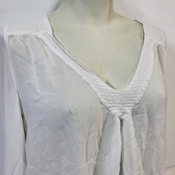 Aritzia Babaton White Sheer Blouse - Picture 5 of 8